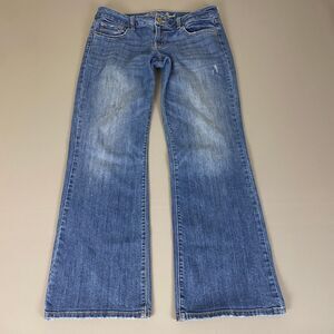American Eagle Favorite Boyfriend Flare Jeans Size 10 Blue Medium Wash Denim